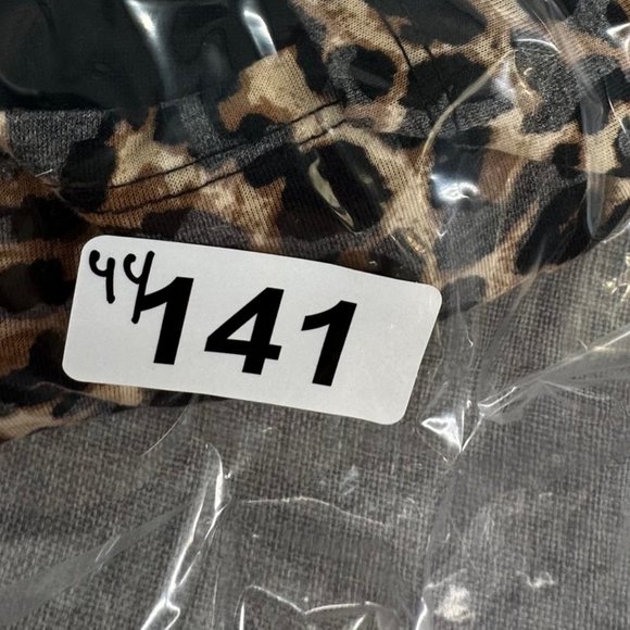 Gibson Dress Animal/ Leopard Print Stretch Soft Comfy Elastic Waist XXS V-Neck - Picture 16 of 16